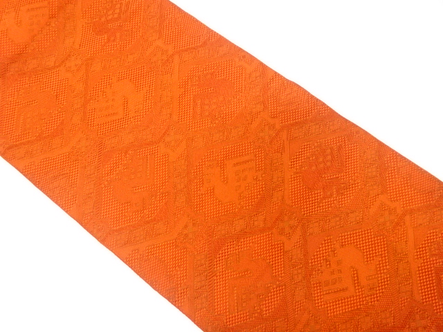 JAPANESE KIMONO / ANTIQUE NAGOYA OBI (Length:270 cm) / WOVEN ARISUGAWA PATTERN